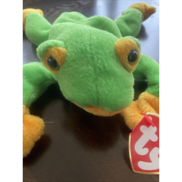 Original Ty Beanie Baby SMOOCHY The Frog Style 4039 1997 - Picture 6 of 9